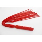 Плеть "мини-ракета" красная из латекса, длина хвостов 40-45 см с ручкой в виде фаллоса 
